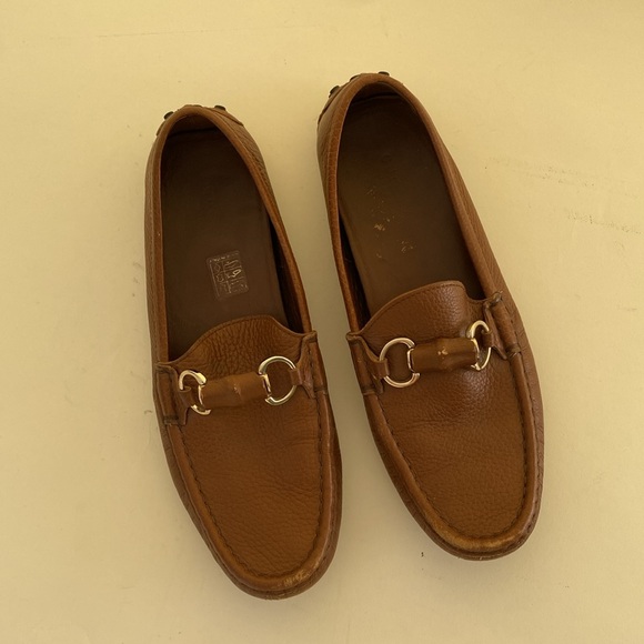 Gucci Bamboo Leather Driver Loafers Size 39 - Picture 2 of 7